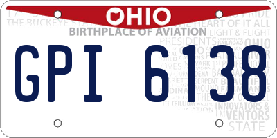 OH license plate GPI6138