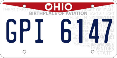 OH license plate GPI6147