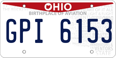 OH license plate GPI6153
