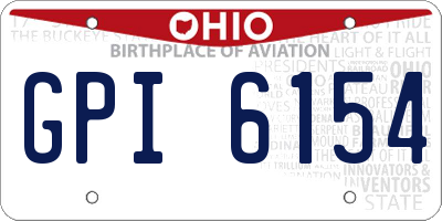 OH license plate GPI6154