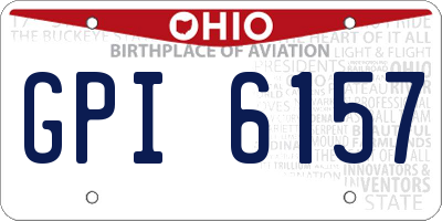 OH license plate GPI6157