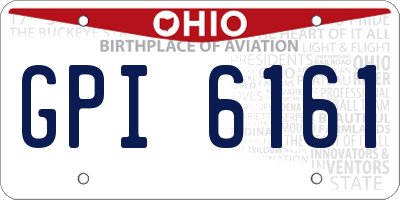 OH license plate GPI6161
