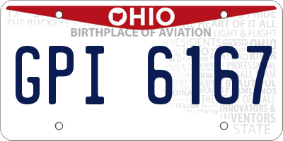 OH license plate GPI6167