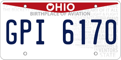 OH license plate GPI6170