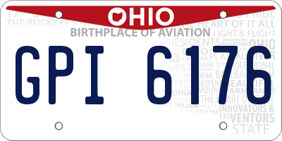 OH license plate GPI6176