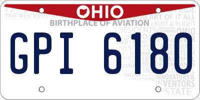 OH license plate GPI6180
