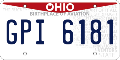 OH license plate GPI6181