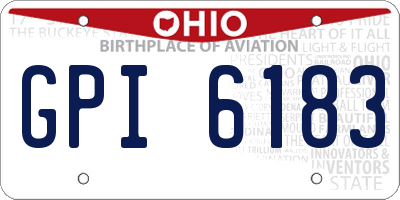 OH license plate GPI6183