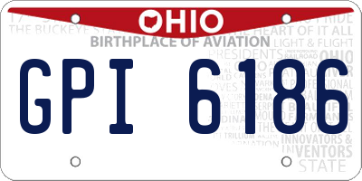 OH license plate GPI6186