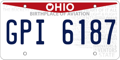 OH license plate GPI6187
