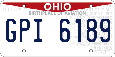 OH license plate GPI6189