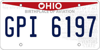 OH license plate GPI6197