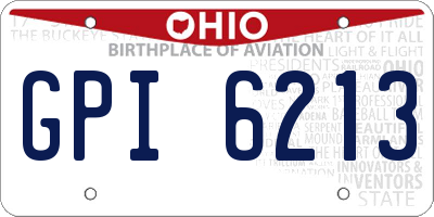 OH license plate GPI6213