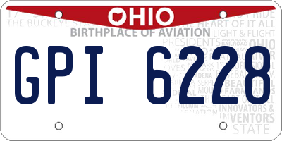 OH license plate GPI6228