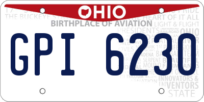 OH license plate GPI6230