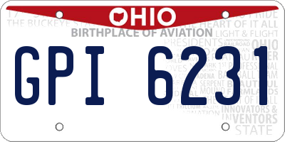 OH license plate GPI6231
