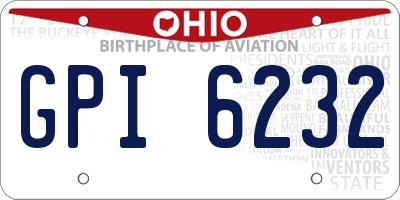 OH license plate GPI6232