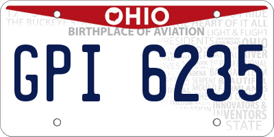 OH license plate GPI6235