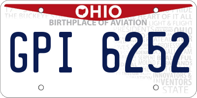 OH license plate GPI6252