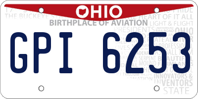 OH license plate GPI6253