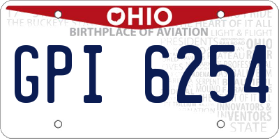 OH license plate GPI6254
