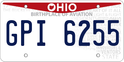 OH license plate GPI6255