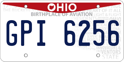 OH license plate GPI6256