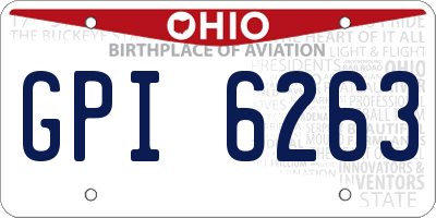 OH license plate GPI6263