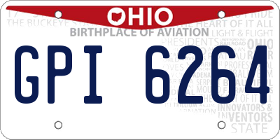 OH license plate GPI6264