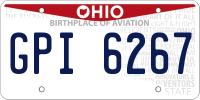 OH license plate GPI6267