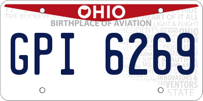 OH license plate GPI6269