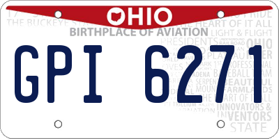 OH license plate GPI6271