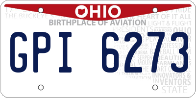 OH license plate GPI6273