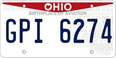 OH license plate GPI6274