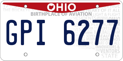 OH license plate GPI6277