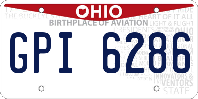 OH license plate GPI6286