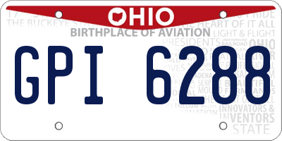 OH license plate GPI6288