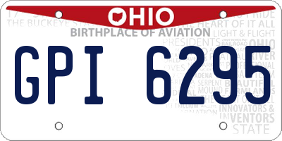 OH license plate GPI6295