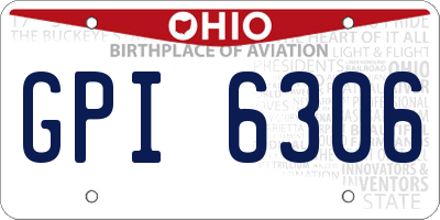 OH license plate GPI6306
