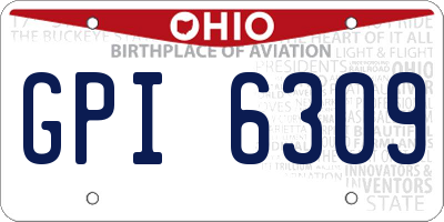 OH license plate GPI6309