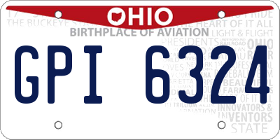 OH license plate GPI6324