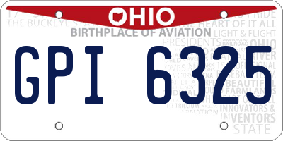 OH license plate GPI6325
