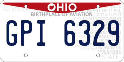 OH license plate GPI6329