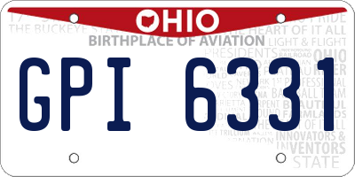 OH license plate GPI6331