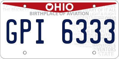 OH license plate GPI6333