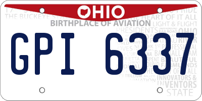 OH license plate GPI6337