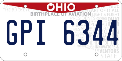 OH license plate GPI6344