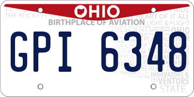 OH license plate GPI6348