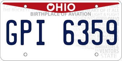 OH license plate GPI6359