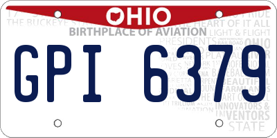 OH license plate GPI6379